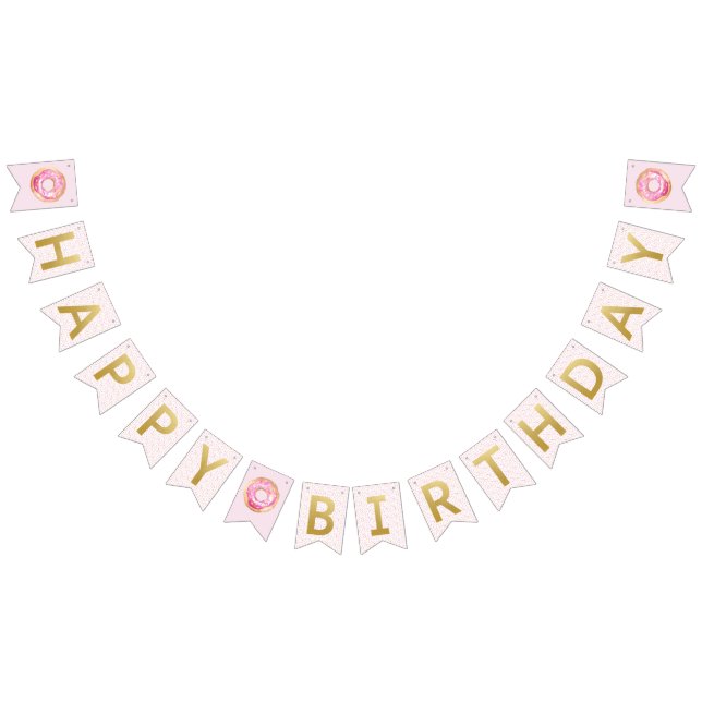 Sweet One Donut Happy Birthday Banner (All)
