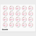 Sweet One Donut Pink 1st First Birthday Party Classic Round Sticker ...