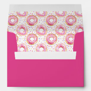 Sweet One Donut Pink Sprinkle Party Mailer Envelope