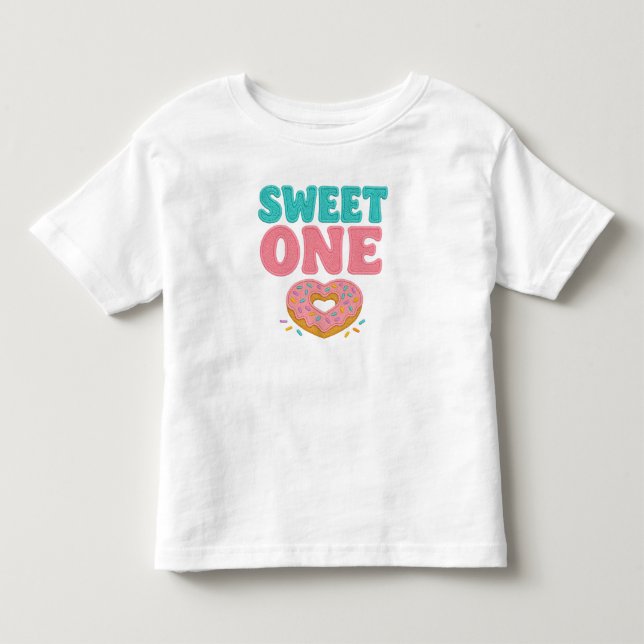 Sweet One Faux Embroidery  Toddler T-shirt (Front)