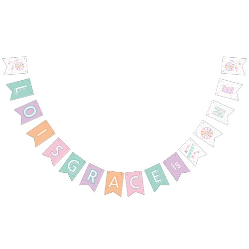 Sweet One First Birthday Custom Bunting Flags