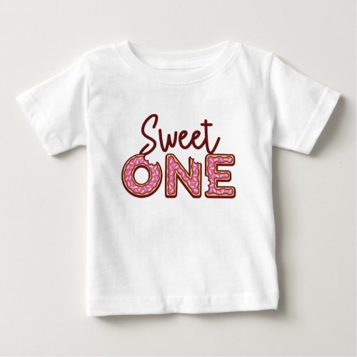 Sweet One First Birthday Donut Theme T_Shirt 