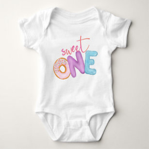 Sweet One Shirt for Girls Custom Name Donut Shirt Toddler Baby