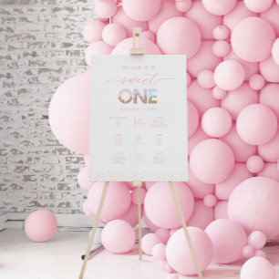 Sweet One First Birthday Milestone Chart Foam Board