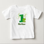 Sweet One Frog 1st birthday Baby T-Shirt<br><div class="desc">Sweet One Frog 1st Birthday party baby t-shirt with name and age! Unique and original birthday party t-shirt,  Click on "Personalize this template" to change name on the product page. Find matching products on the collection down below and contact us if you need help with the design!</div>