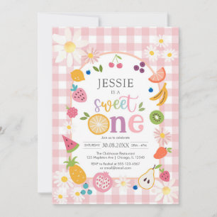 Sweet One Fruit 1st Birthday Invitation