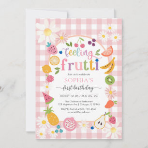 Sweet One Fruit 1st Birthday Invitation