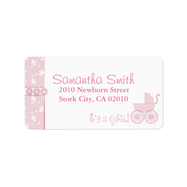 Sweet One Girl Address Label (Front)