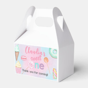 Sweet One girl birthday favor box, treats box. Boxes