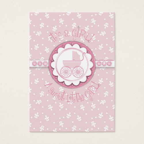 Sweet One Girl Gift Tag Business Cards