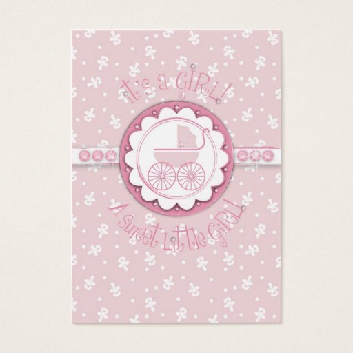 Customizable Sweet One Girl Gift Tag Business Cards