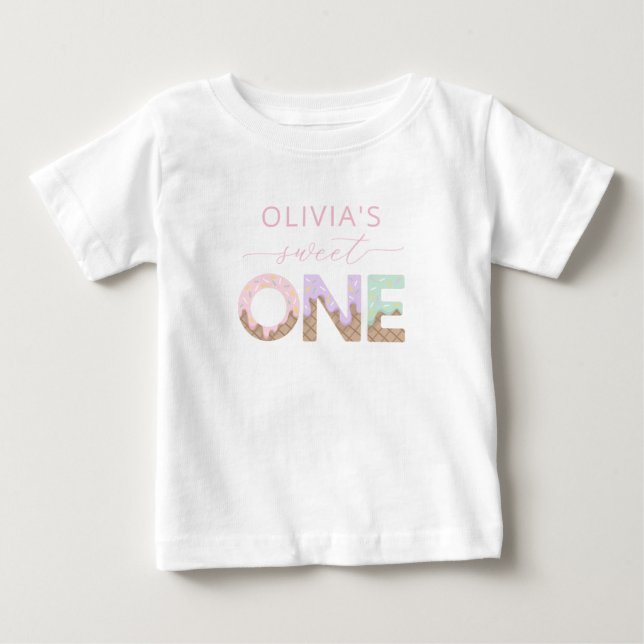 Sweet One Ice Cream Birthday Shirt (Front)