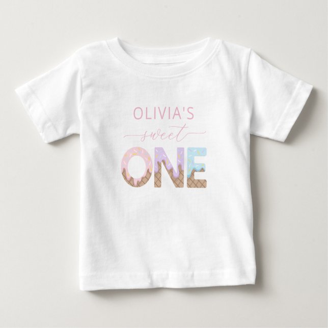 Sweet One Ice Cream Birthday Shirt (Front)