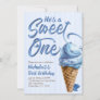 Sweet One Ice Cream Boys 1st Birthday Invitation