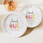 Sweet One Ice Cream First 1st Birthday Party Paper Plates<br><div class="desc">These are Sweet One Ice Cream First 1st Birthday Party Paper Plates!</div>