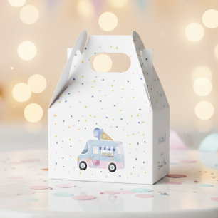 Sweet One ice cream truck first birthday Favor Boxes