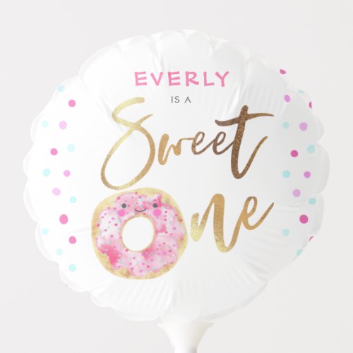 Sweet One Kids 1st Birthday Donut with Photo Balloon