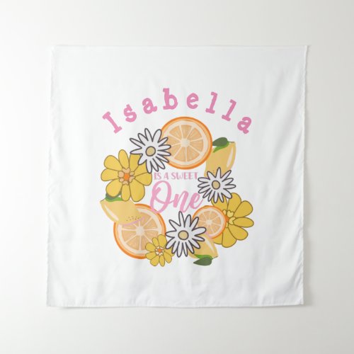 Sweet One Lemon First Birthday  Tapestry