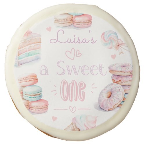Sweet one Pastel sweets birthday party Sugar Cookie