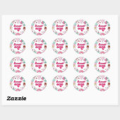 Sweet One Sprinkles Ice Cream and Cake Birthday Classic Round Sticker ...
