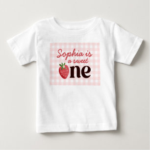 Sweet One Strawberry 1st Birthday Baby T-Shirt