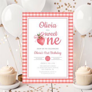 Sweet One Strawberry 1st Birthday
