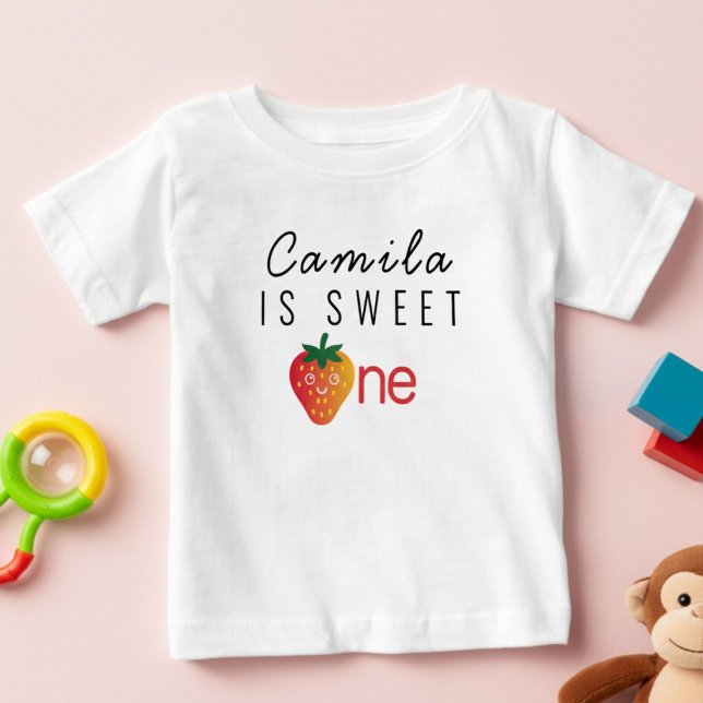 Sweet One Strawberry 1st Birthday T-Shirt (Creator Uploaded)