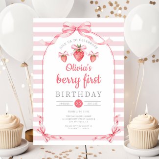 Sweet One Strawberry Girl 1st Birthday