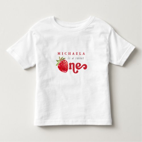 Sweet Ones Berry First Birthday Party Strawberry Toddler T_shirt