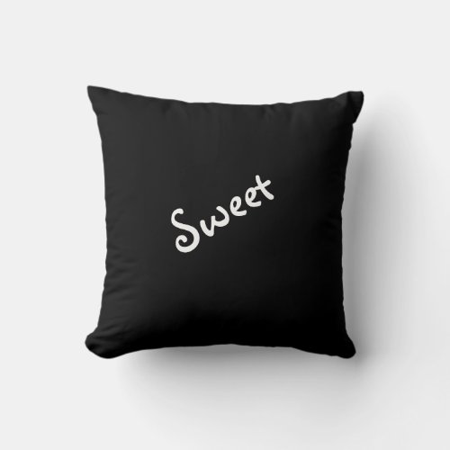 Sweet or Sassy Mood Expression Throw Pillow