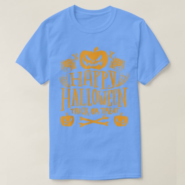 Sweet or Tour Pumpkin Party Night Costume Hallowee T-Shirt (Design Front)