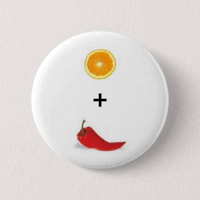 Sweet Orange/Chili Pepper Button (Front)