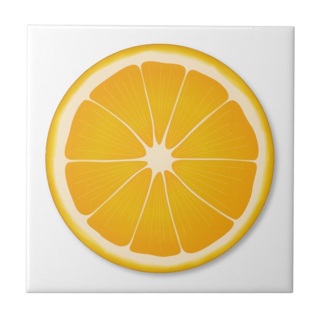 Sweet Orange Citrus Fruit Kitchen and Garden Ceramic Tile (Front)