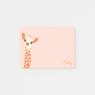 Sweet Orange Giraffe Post-it Notes