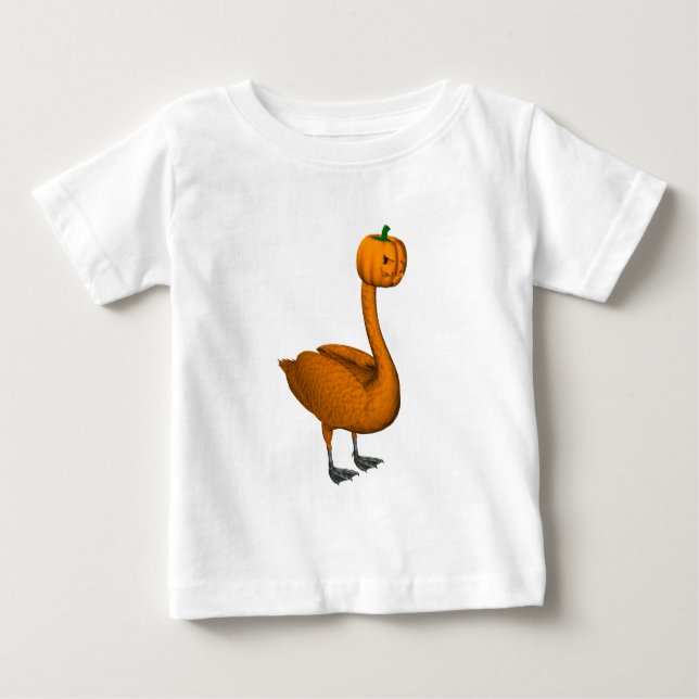 Sweet Orange Halloween Swan Baby T-Shirt (Front)