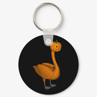 Sweet Orange Halloween Swan Keychain
