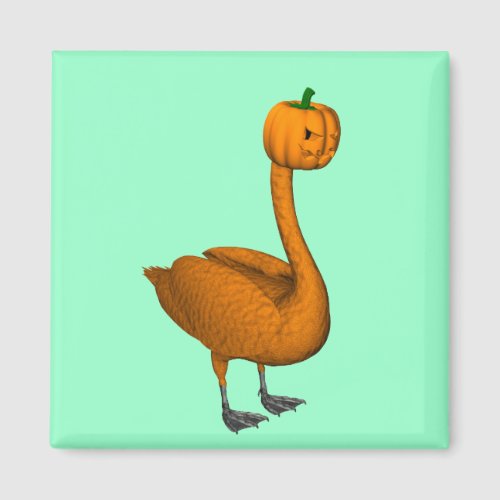 Sweet Orange Halloween Swan Magnet