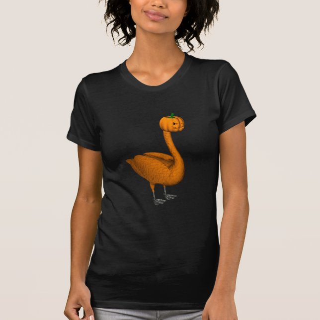 Sweet Orange Halloween Swan T-Shirt (Front)