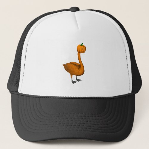 Sweet Orange Halloween Swan Trucker Hat