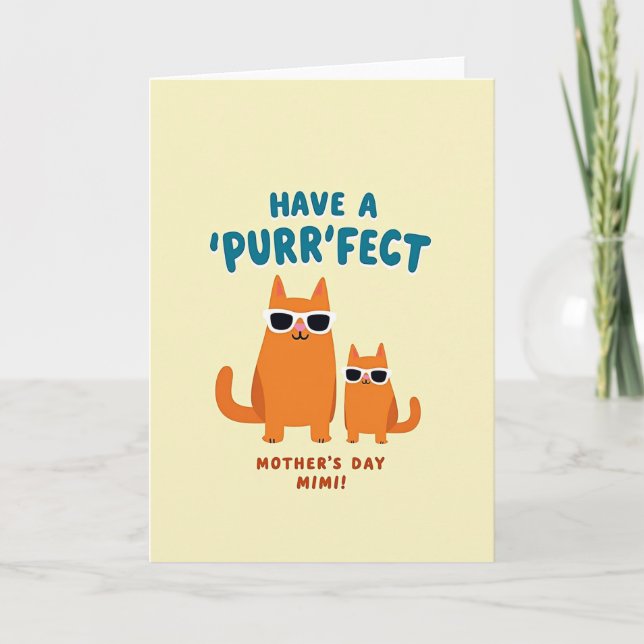 Sweet Orange Kitten Card (Front)