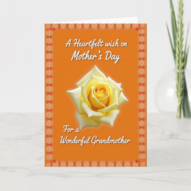 Sweet Orange Mothers Day Card (Front)