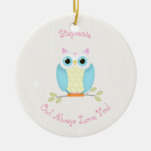 Sweet Owl Birthday Ceramic Ornament