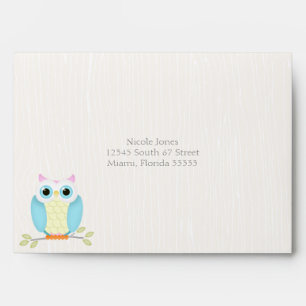 Sweet Owl Birthday Envelope