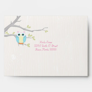 Sweet Owl Birthday Envelope