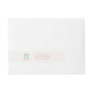 Sweet Owl Birthday Wrap Around Address Label