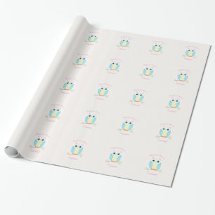 Sweet Owl Birthday Wrapping Paper