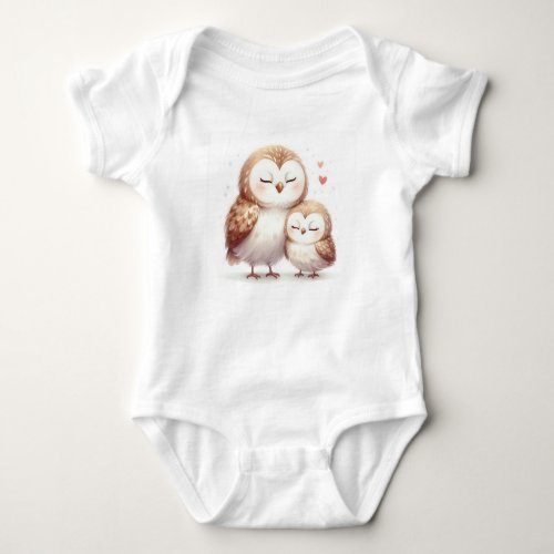 Sweet Owl Family Baby Bodysuit