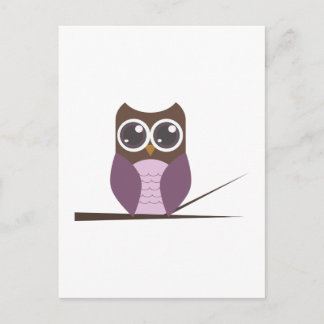 Sweet Owl on Branch Postcard