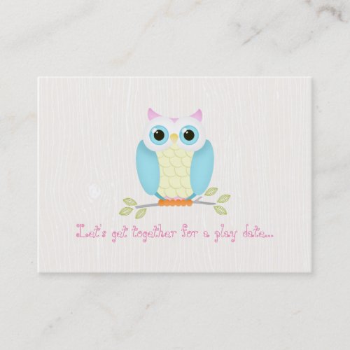 Sweet Owl Play Date Cards