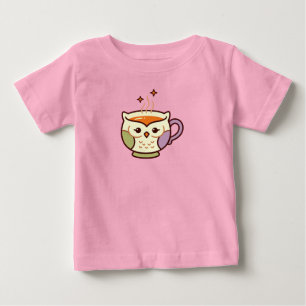 Sweet Owl Teacup-Winking Eyes & Sparkling Warm Tea Baby T-Shirt